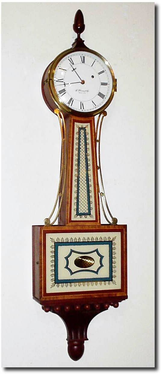 C.1981 (dated label), E. Howard and Co. Banjo Clock, re-issue of the Model 95. — Antique Clocks Price Guide