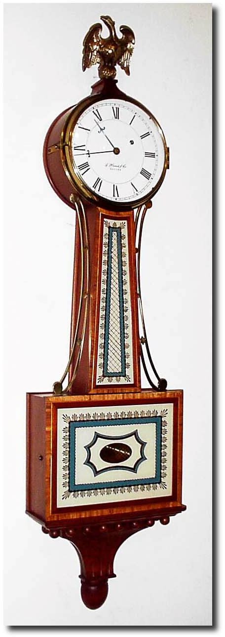 C.1981 (dated label), E. Howard and Co. Banjo Clock, re-issue of the Model 95. — Antique Clocks Price Guide