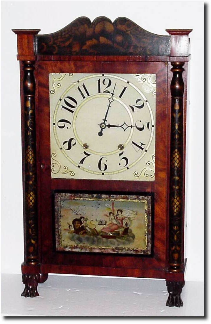 C.1830, Riley Whiting, Winchester, Conn., short transitional shelf clock in very good original condition. — Antique Clocks Price Guide