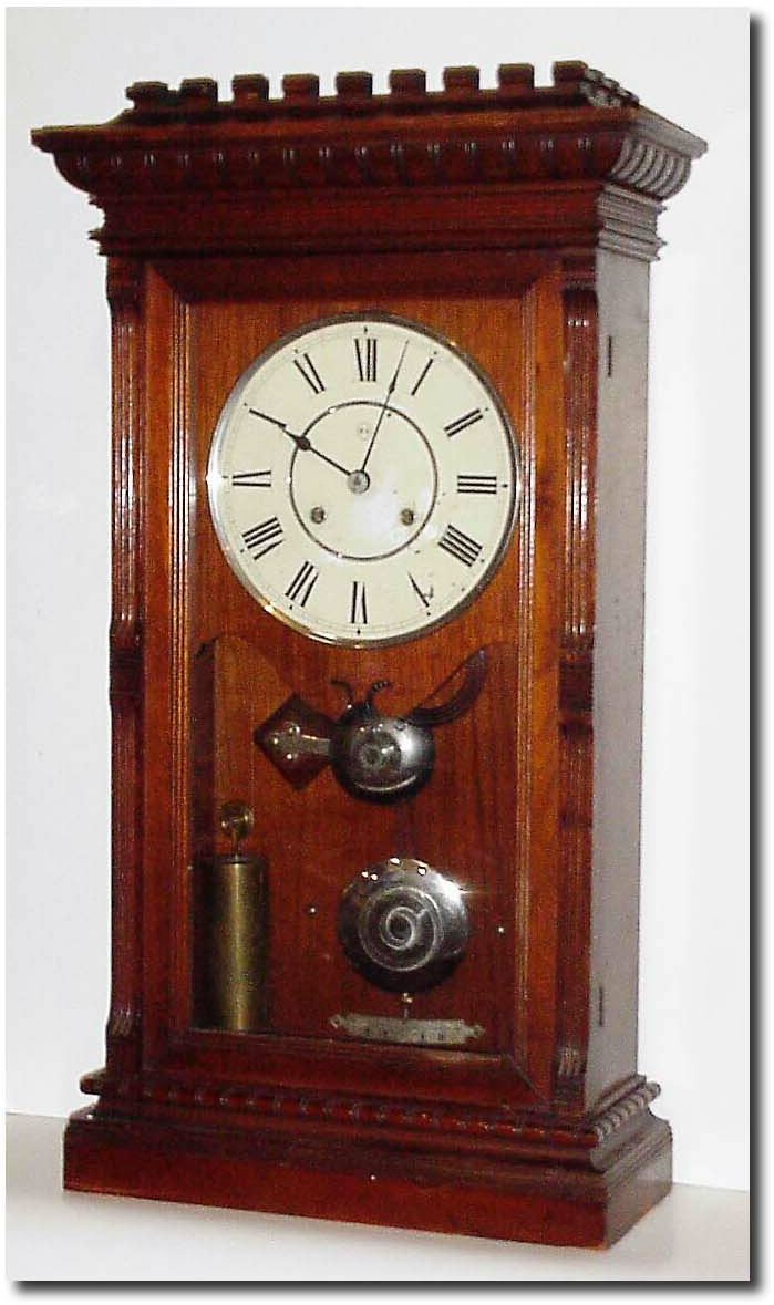 C.1875, Seth Thomas, "Garfield' in walnut and in excellent original condition. — Antique Clocks Price Guide