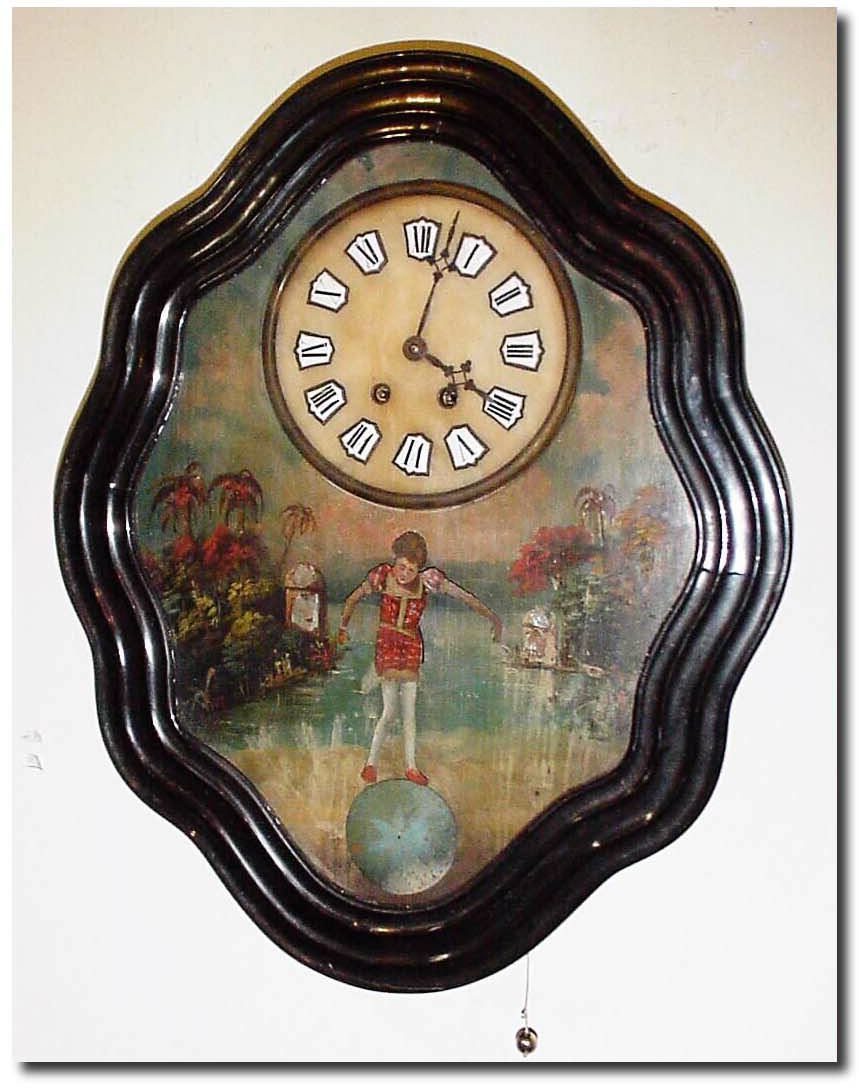 C.1870, French, Rare Picture Frame Clock, with music and automaton. — Antique Clocks Price Guide