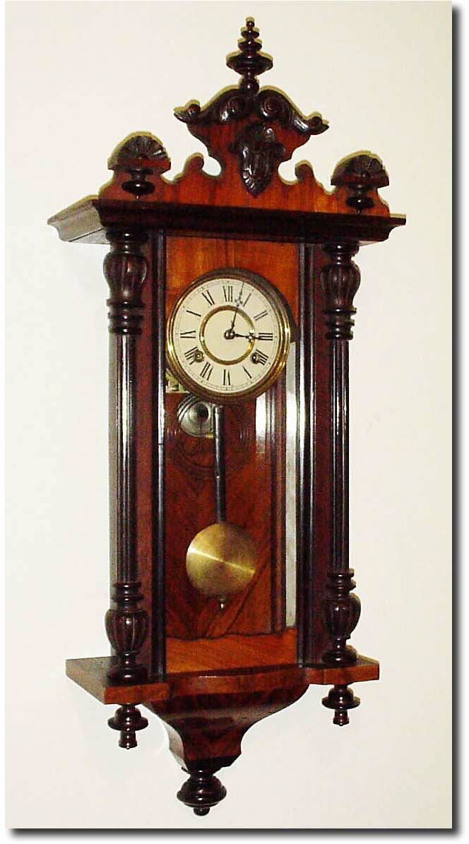C.1890, Waterbury Clock Co., Vienna Style wall regulator, in outstanding original condition. — Antique Clocks Price Guide