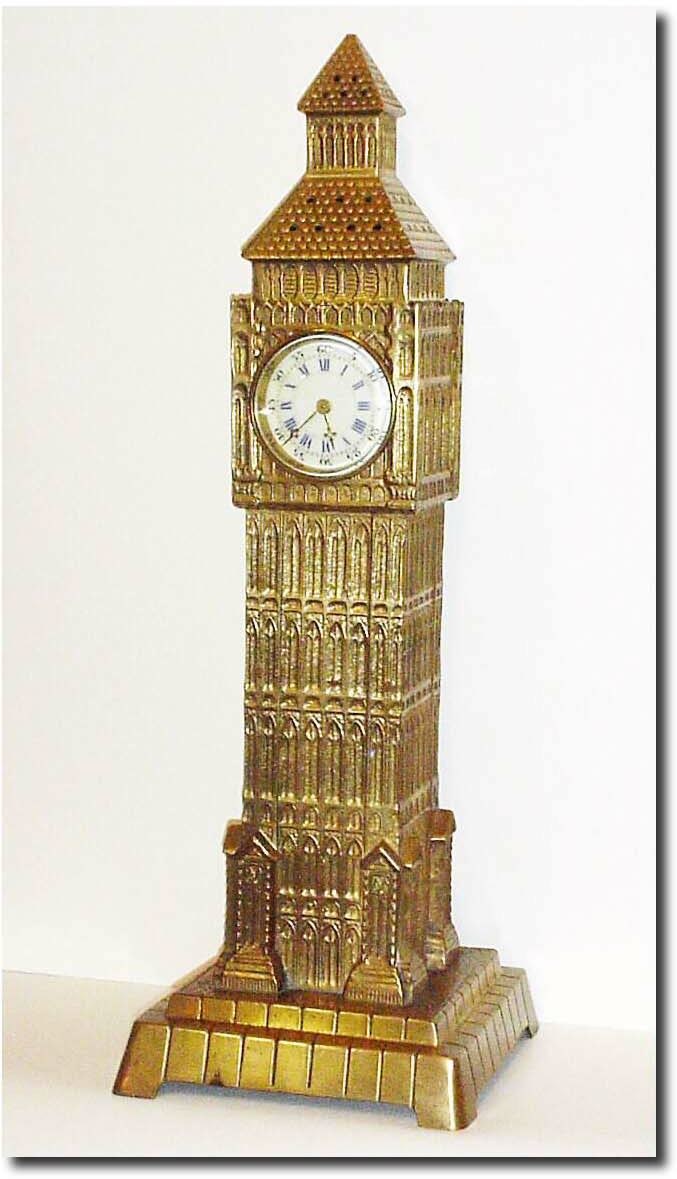 C.1900, French, "Big Ben' Architectural form clock of bronze. — Antique Clocks Price Guide