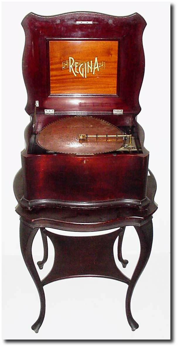 C.1904, Regina Music Box Co, Rahway, NJ, a style 50, "Serpentine' music box in excellent original condition. — Antique Clocks Price Guide