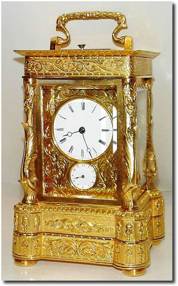 C.1900, French, Musical Carriage Clock. — Antique Clocks Price Guide