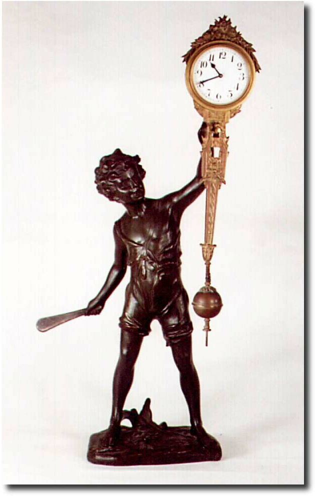 C.1905, German, Junghans, "Batboy' Swinging mystery timepiece in very good original condition. — Antique Clocks Price Guide