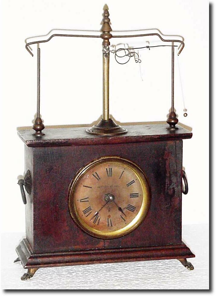 C.1884, New Haven, "No. 5107, Flying Pendulum' clock in original, as-found condition. — Antique Clocks Price Guide