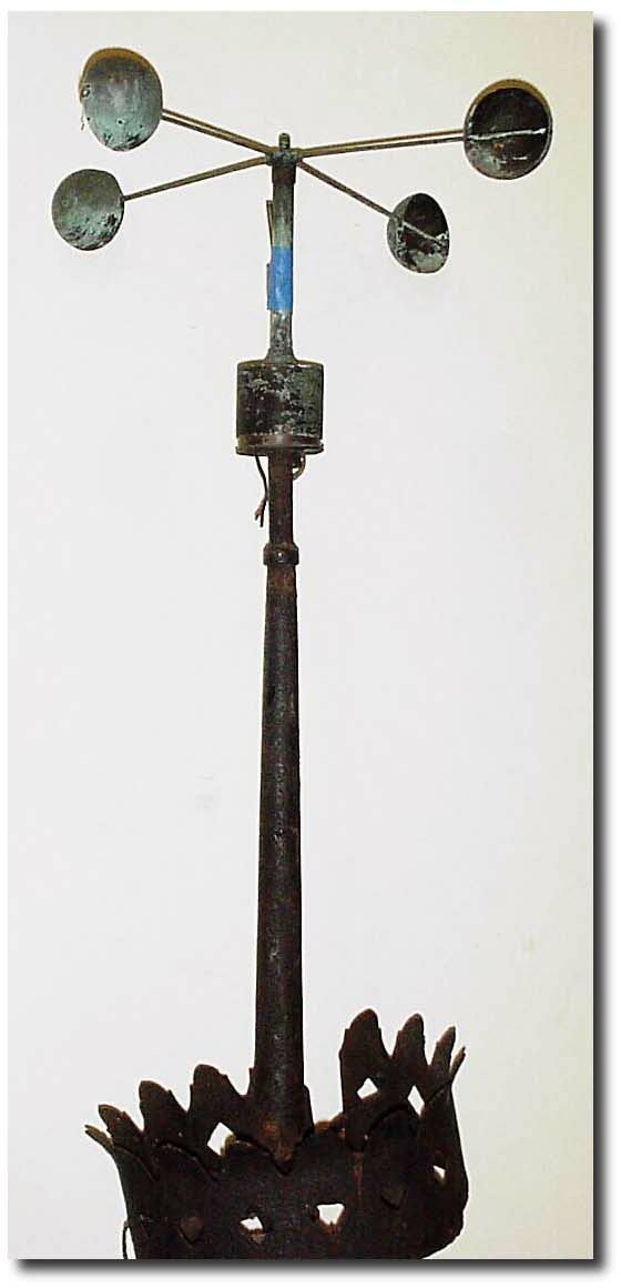 C.1890, English, L. Casella (Maker to the Admiralty) a fine Robinson"s anemometer or wind measuring device, complete with fan and chimney top mount. — Antique Clocks Price Guide