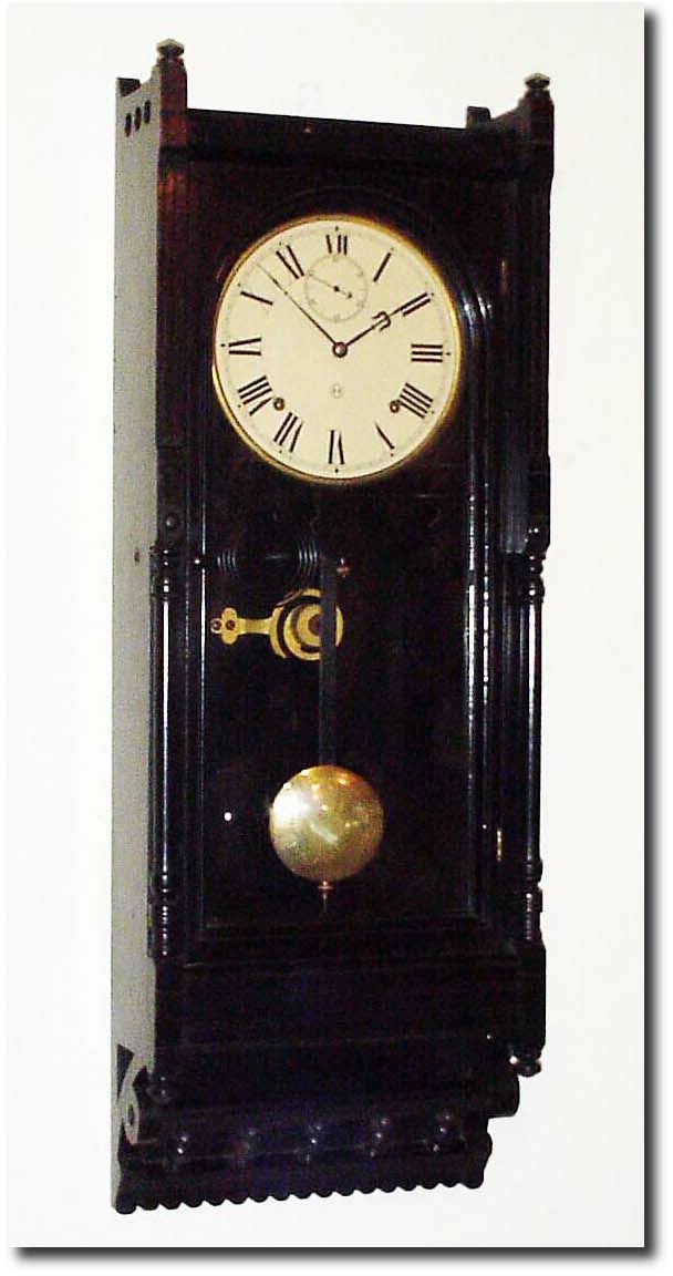 C.1890, Seth Thomas, "Queen Anne', 8-Day ebonized walnut in excellent condition with super label inside case. — Antique Clocks Price Guide