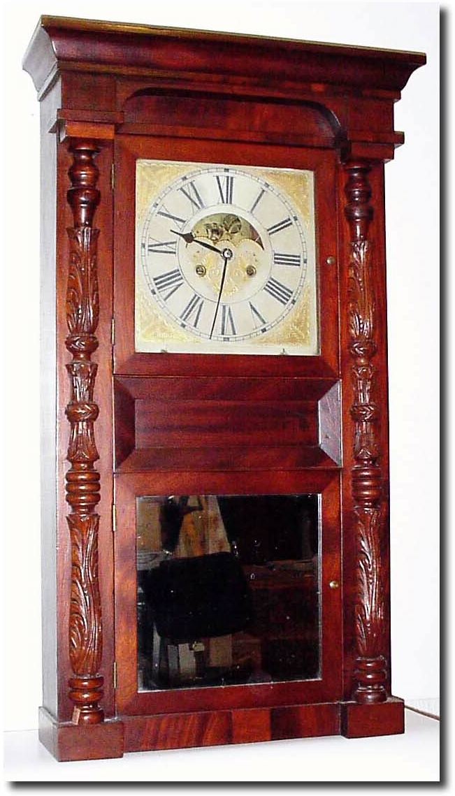 C.1840, Philip L. Smith, Marcellus, Onondaga County, NY, a good 8-day carved column and cornice case in good condition. — Antique Clocks Price Guide