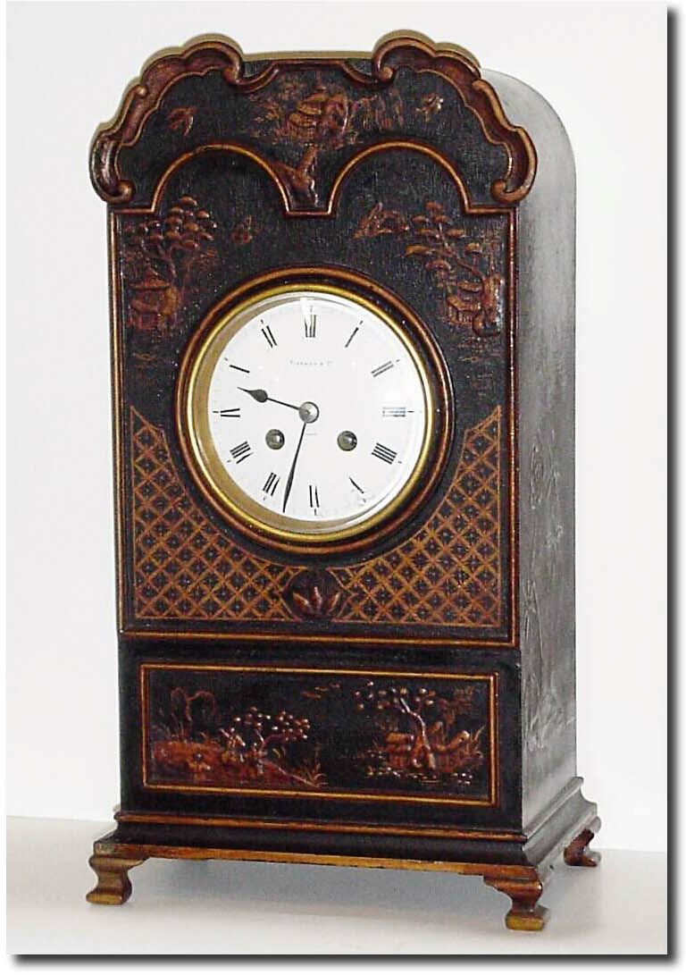 C.1910, French, for Tiffany and Co., a Chinoiserie decorated mantel clock in good condition. — Antique Clocks Price Guide