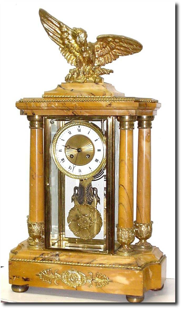 C.1900, French, a Monumental Crystal Regulator, bronze and marble, as-found. — Antique Clocks Price Guide