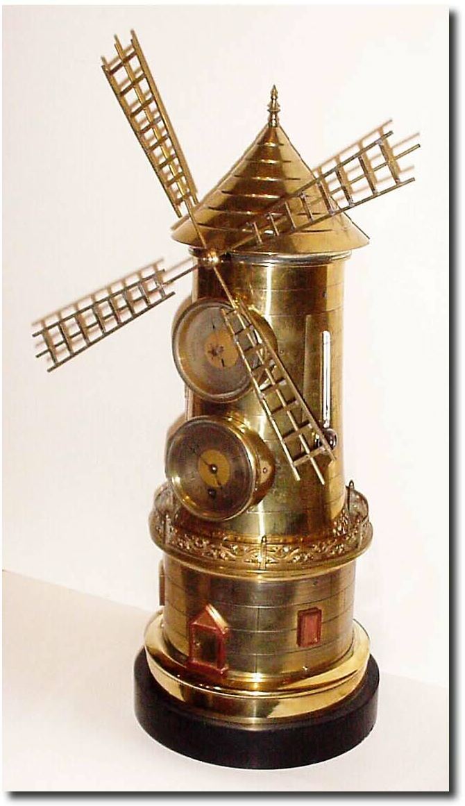 C.1880, French "Windmill', from the Industrial Series of animated clocks, with restoration. — Antique Clocks Price Guide