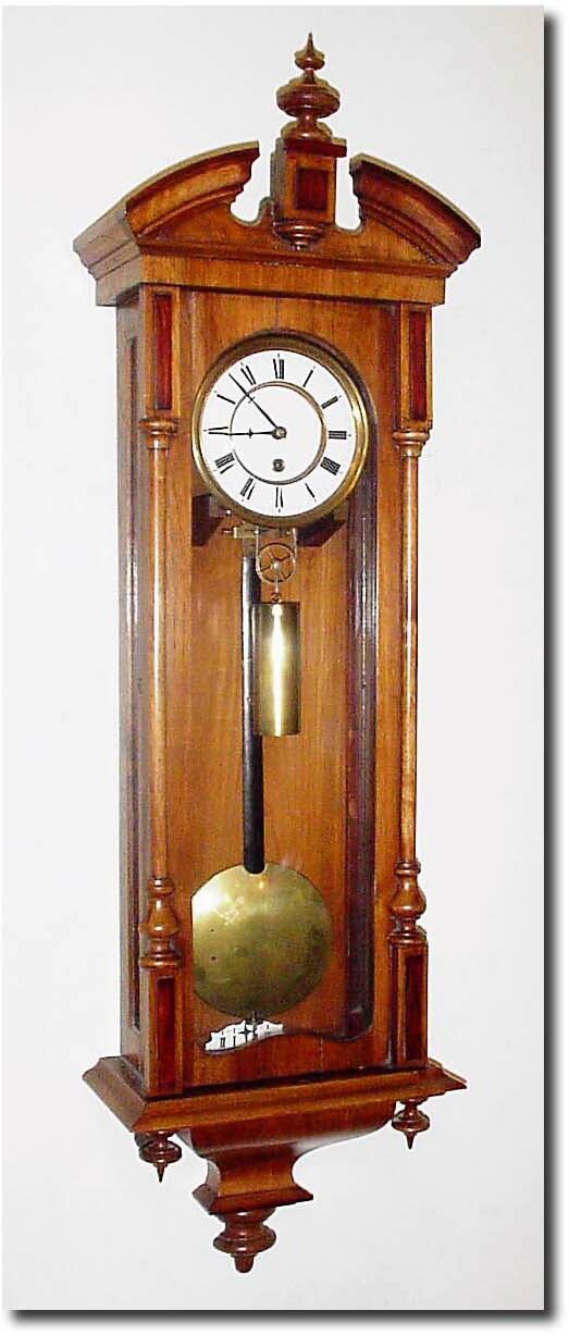 C.1870, Austrian, Small Vienna Regulator, one weight timepiece in a walnut case. — Antique Clocks Price Guide