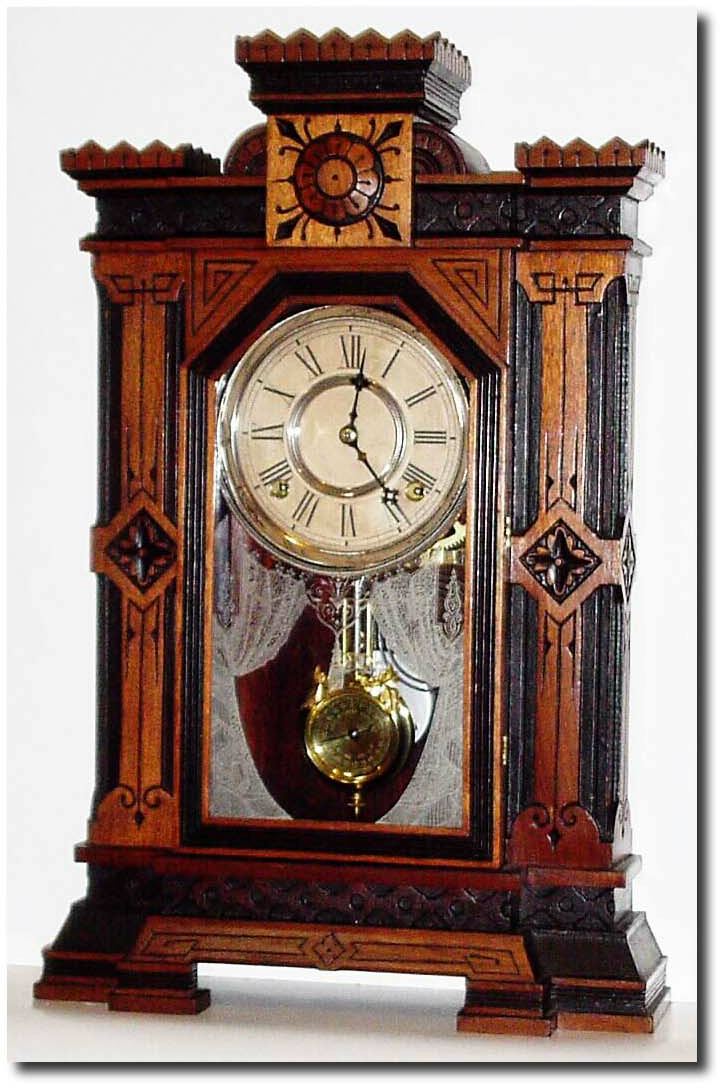 C.1885, Wm.L. Gilbert, "Luna' in excellent original condition.. — Antique Clocks Price Guide