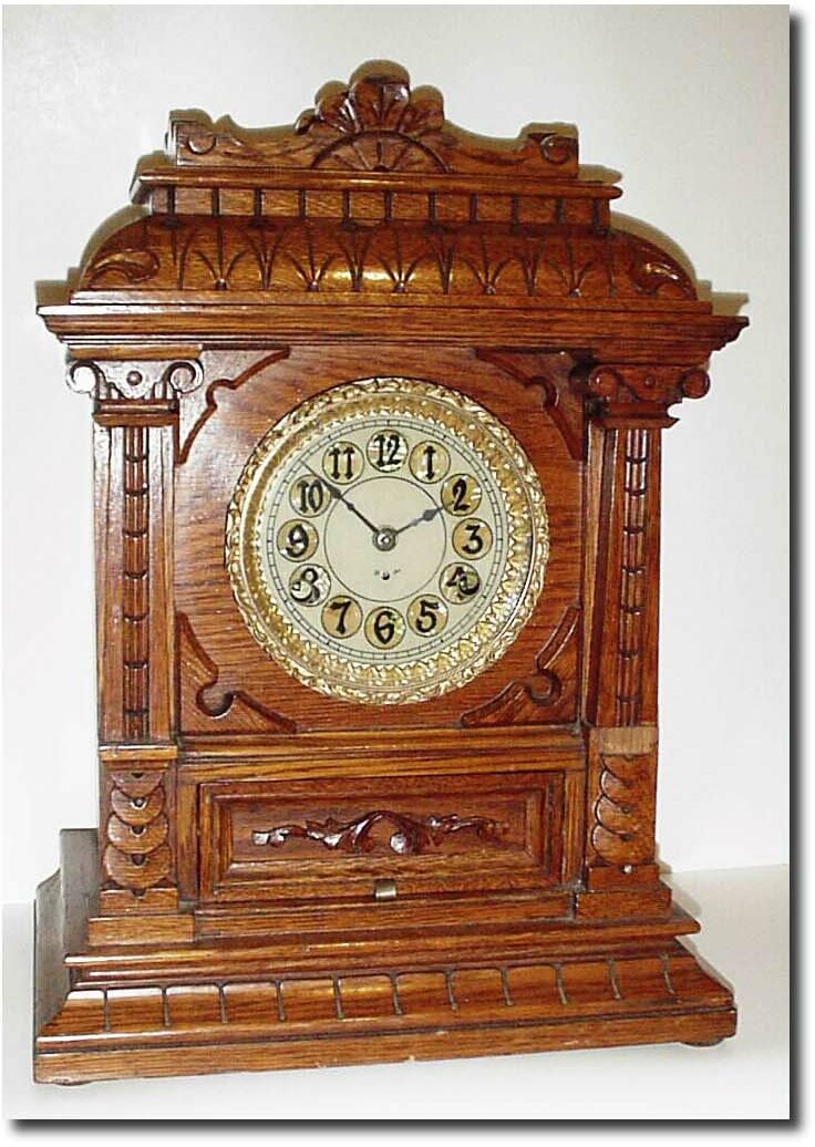 C.1896, New Haven, Oak Cased Westminster bracket clock in very good original condition. — Antique Clocks Price Guide