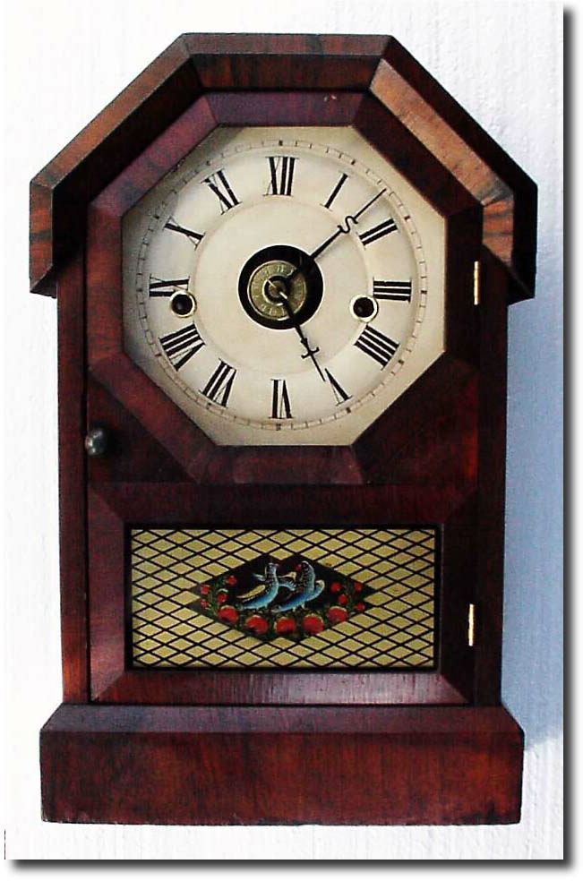 C.1860, Seth Thomas, Plymouth Hollow, Octagon Top, 1-Day in very good original condition (except for dial which is nicely repainted). — Antique Clocks Price Guide