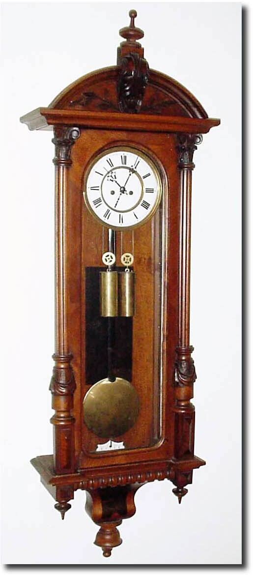 C.1890, Austrian, Gebruder Resch (Remember trademark), 2-weight regulator, with restorations. — Antique Clocks Price Guide