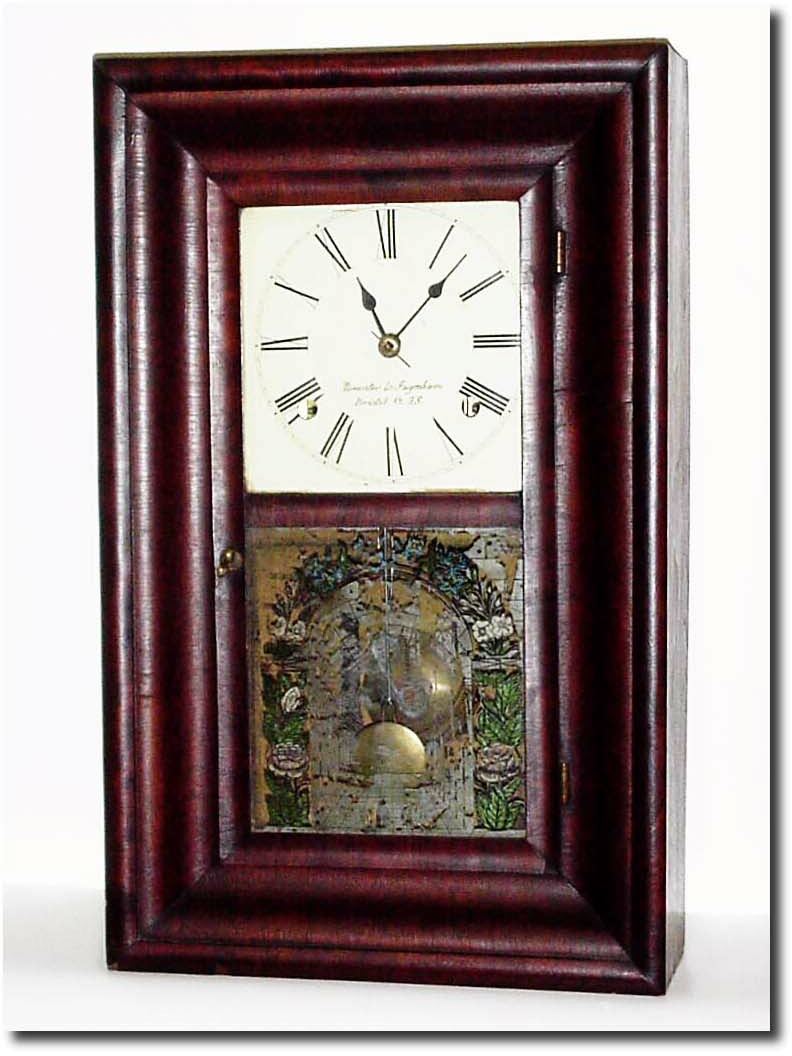 C.1848, Brewster and Ingrahams, Mini 30-hour OOG, time and strike, brass spring. — Antique Clocks Price Guide