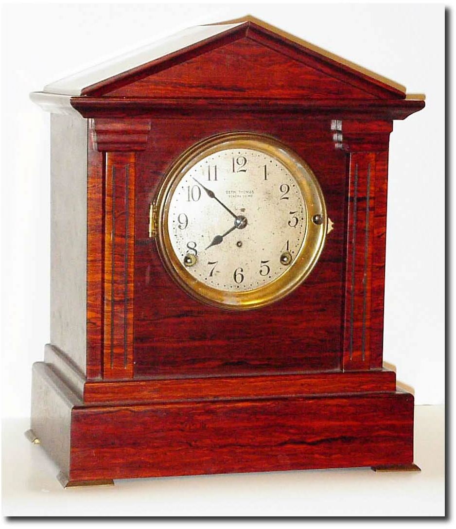C.1915, Seth Thomas "Chime clock No. 5', chiming the quarter hours on 4 resonated cup bells. — Antique Clocks Price Guide