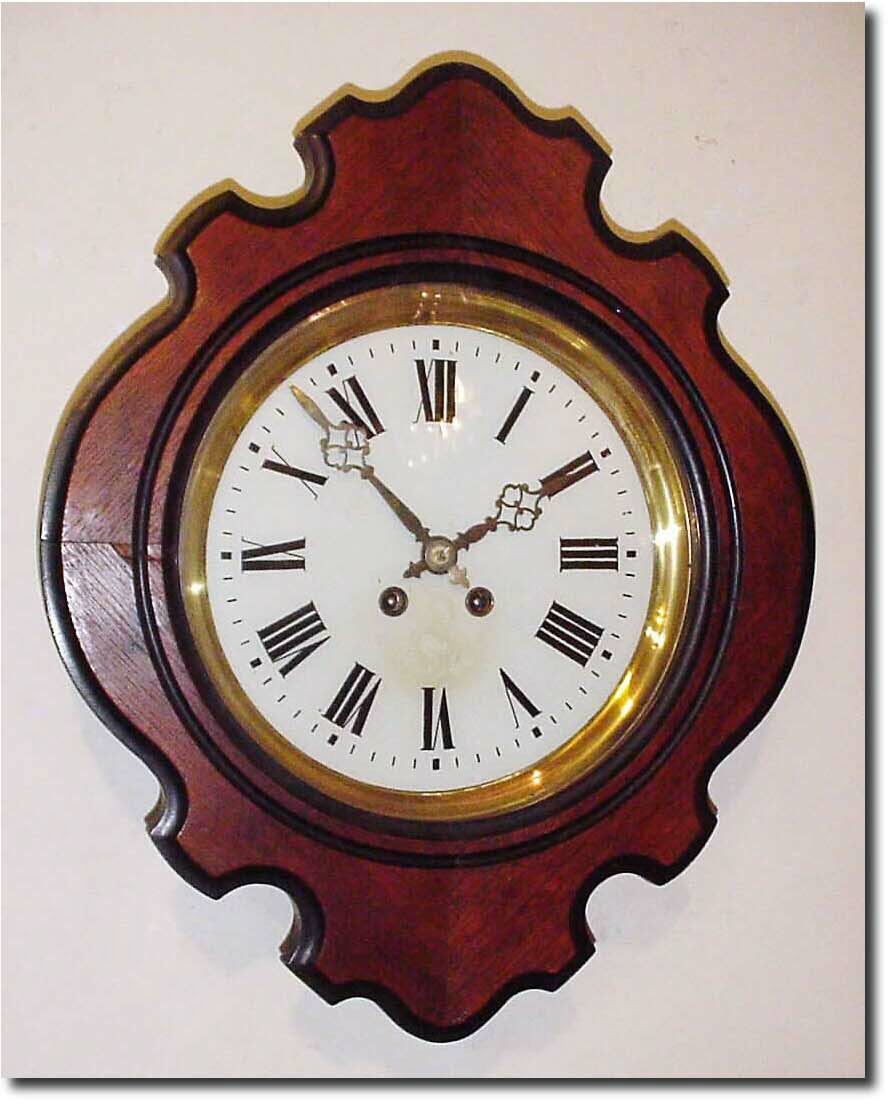 C.1880, French, Walnut Picture Frame clock in good, original condition with original dial, hands, pendulum, etc. — Antique Clocks Price Guide