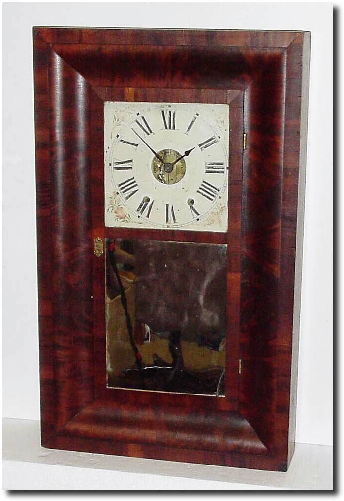 C.1842, E.C. Brewster and Co., Bristol, Conn, 30 hour spring driven OG with Kirk"s patent cast iron back plate movement. — Antique Clocks Price Guide