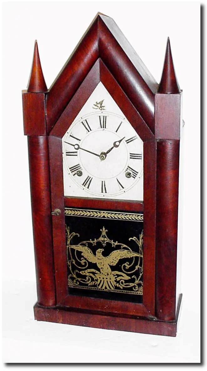 C.1848, Chauncey Boardman, Bristol, Conn, 30-hour FUSEE steeple, time and strike. — Antique Clocks Price Guide