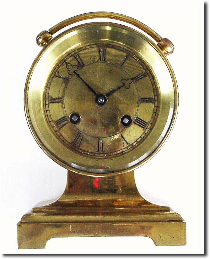 C.1890, French, Ship"s Bell clock, in a brass case, on a convertible brass base suitable for desk or wall mount. — Antique Clocks Price Guide