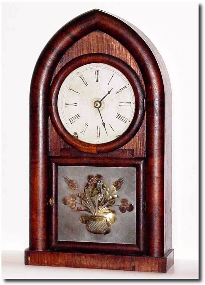 C.1845, Brewster and Ingrahams, Bristol, Conn, a good 8-day beehive with original finish (been rubbed here and there, but essentially original). — Antique Clocks Price Guide