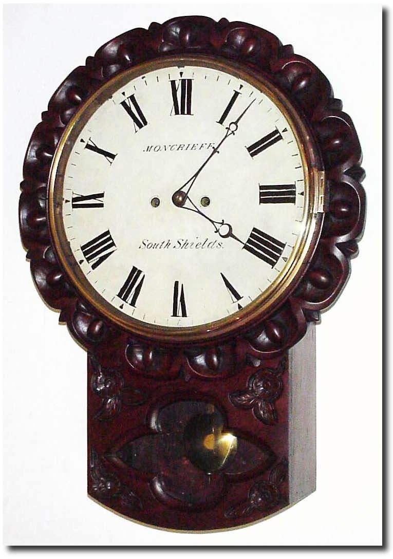 C.1860, English, Double Fusee Drop Dial in excellent original condition. — Antique Clocks Price Guide