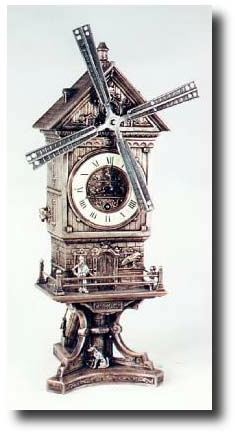 C.1895, French Windmill Clock, — Antique Clocks Price Guide