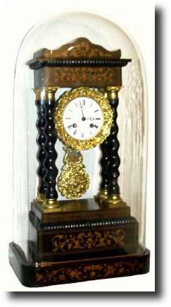 C.1875, French, 4-Column Empire mantel clock, — Antique Clocks Price Guide