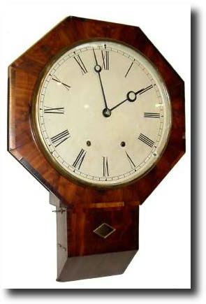 C.1850, Chauncey Jerome, New Haven, Conn, 8-day Fusee drop octagon, — Antique Clocks Price Guide