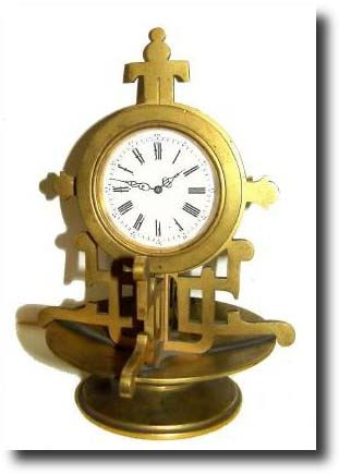 C.1880, Swiss, Ceremonial Watch in gilt bronze stand. — Antique Clocks Price Guide