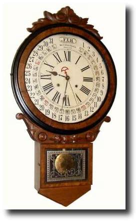 C.1881, Wm.L. Gilbert "Office Drop Calendar" clock as-found. — Antique Clocks Price Guide