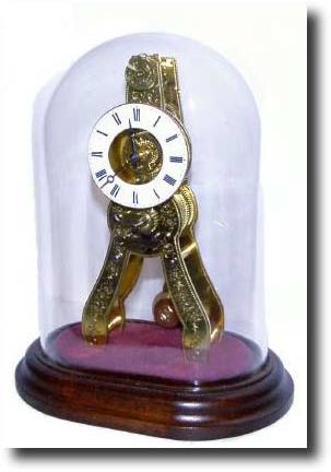 C.1851, French, Time Only Miniature skeleton clock. — Antique Clocks Price Guide