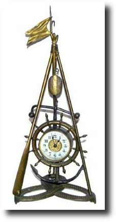 C.1895, Ansonia "NAVY" one day novelty clock — Antique Clocks Price Guide