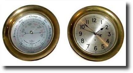 Mixed lot: C.1950, Chelsea Marine timepiece, with 8.5" dial AND a matching brass clock case, — Antique Clocks Price Guide