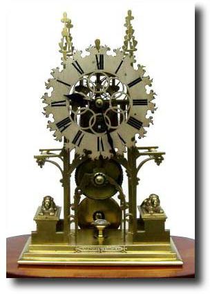 C.1870, J. Smith and Sons, one train skeleton clock — Antique Clocks Price Guide