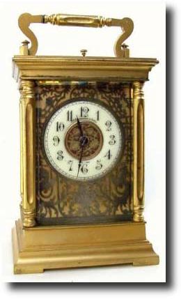 C.1900, French, Brass Cased Carriage Clock, — Antique Clocks Price Guide