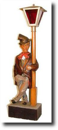 C.1950, German, Whistling Drunk at Lamp-post, — Antique Clocks Price Guide
