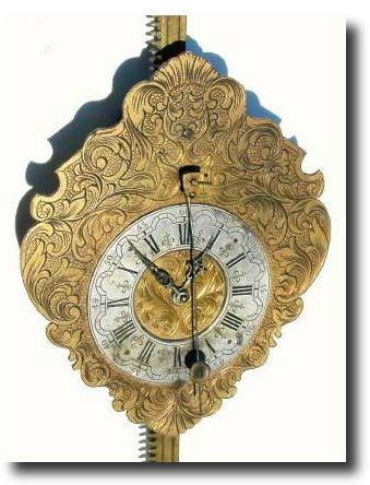 C.1900, German, reproduction of a 17th Century "rack" clock. — Antique Clocks Price Guide
