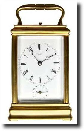 C.1880, French, Drocourt, Paris, for Henry Capt, Geneve, brass cased carriage clock, — Antique Clocks Price Guide