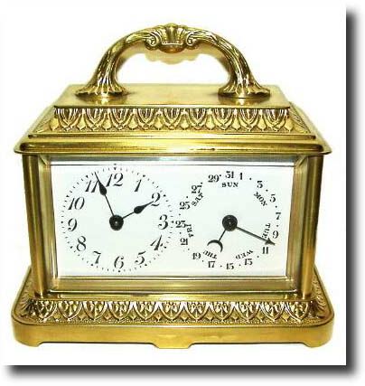 C.1910, Japan, Unusual Calendar Carriage clock, — Antique Clocks Price Guide