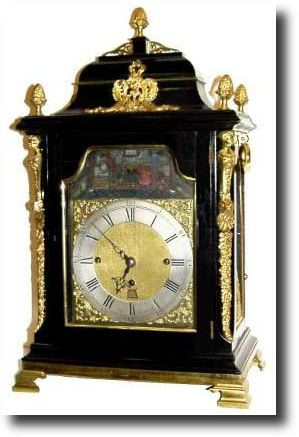 C.1760, Stephen Rimbault, London, Musical Automaton Dial, 3-fusee bracket clock. — Antique Clocks Price Guide