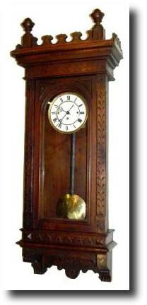 C.1880, Austrian, Gebruder Resch 'Remember' trademark, 3-weight grand sonnerie wall regulator, as-found. — Antique Clocks Price Guide