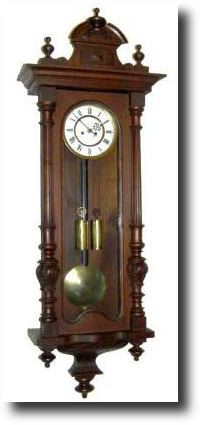 C.1900, German, 2-Weight Walnut wall regulator in the Vienna style — Antique Clocks Price Guide