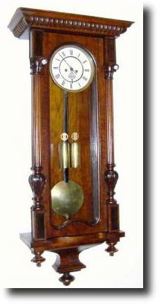 C.1895, Austrian, Gebruder Resch "Remember" trademark, 2-weight Vienna regulator, — Antique Clocks Price Guide