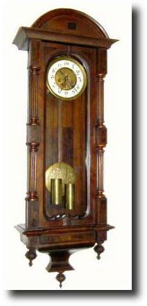 C.1895, German, Schlenker and Kienzle, Small 2- weight regulator, as-found. — Antique Clocks Price Guide