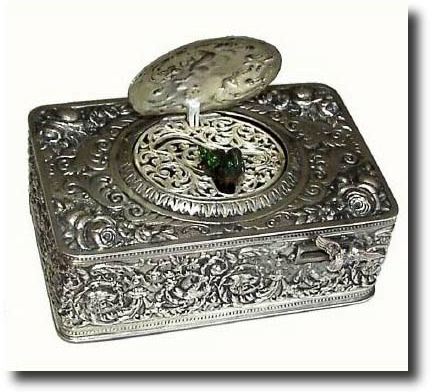 C.1930, Swiss, 800 Silver, Singing Bird box in good condition. — Antique Clocks Price Guide